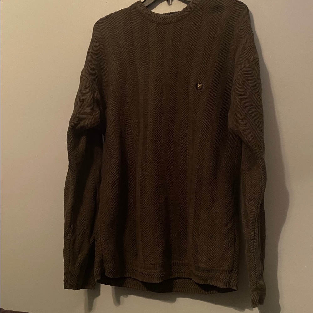 VINTAGE Chaps Ralph Lauren Sweater Mens Green Crew-Neck Sweater Size XL